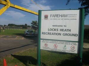 Locks Heath FC's home ground at the recreation ground